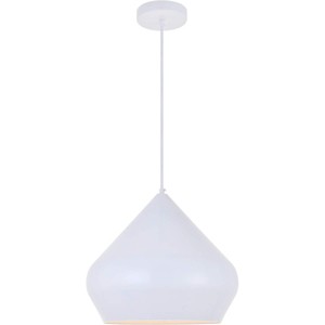 Elegant Lighting Axiom 1 Light White Pendant - 1 of 4