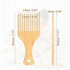 Unique Bargains Durable Portable Wood Afro Hair Pick Comb For All Hairs 7.17"x3.07" 1 Pc - 3 of 4