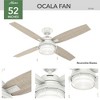 Hunter Fan 52" Ocala Damp Rated Ceiling Fan with LED Light Kit and Pull Chain Fresh White - 2 of 4