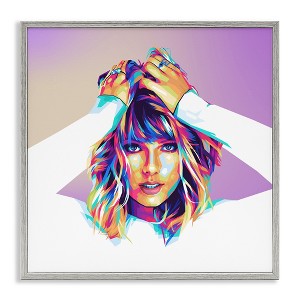 Stupell Industries Modern Taylor Portrait Black Framed Giclee Art - 1 of 4