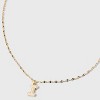 14K Gold Dipped Enamel "I" Initial Pendant Necklace - A New Day™ Gold/White - 4 of 4