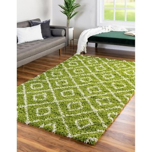 Unique Loom Trellis Shag Ruth Trellis Indoor Woven Area Rug - 1 of 4