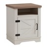 Chic Crate-Modern Farmhouse Barn Door Nightstand - Side Table with Storage for Bedroom & Office (Wooden) - 2 of 4