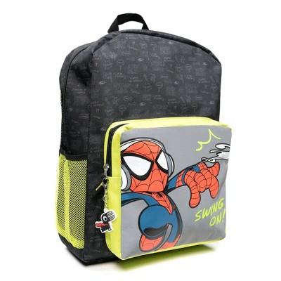 Standard Spider-Man Swing On Kids' 19.7" Backpack Black - Yoobi™