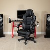 Flash Furniture Gaming Desk with Cup Holder/Headphone Hook & Reclining Back/Arms Gaming Chair with Footrest - image 2 of 4