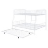 TIRAMISUBEST Full XL Over Queen Bunk Bed with Trundle, Metal Bunk Bedframe with Ladder and Guardrails, Convertible Bunk Bed - 4 of 4