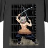 Demon Slayer Inosuke Hashibira Crew Neck Short Sleeve Charcoal Men's T-shirt - 2 of 3