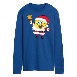 Men's - SpongeBob SquarePants - Dear Santa Long Sleeve Graphic T-Shirt - 1 of 4