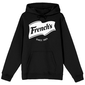 French's Logo Adult Black Long Sleeve Hooded Sweatshirt - 1 of 3