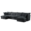 156.6" Corduroy Slipcovered U-Shaped Modular Sectional Sofa with French Edges & Removable Covers - 3 of 4
