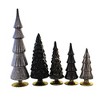 Cody Foster 16.5 Inch Black & Gray Glass Tree St/5 Halloween Gold Base Tree Sculptures - 2 of 3