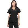 Hey Collection Women's Stretch Mock Neck Medical Scrub Top with Princess Seam - 4 of 4