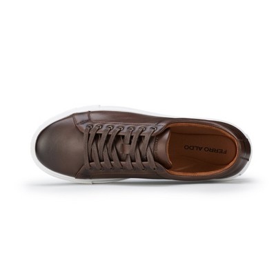 Ferro Aldo Mens Arden MFA19735 Low-Top Lace-up Fashion Sneakers, in Doppio Brown, Size 10 — фото 6