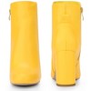 BLISSFUL STEP Round Toe Side Zip Block Heel Ankle Boots for Women - 2 of 4