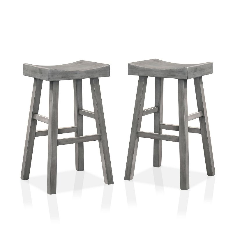Set of 2 29" Lille Seat Saddle Counter Height Barstools - HOMES: Inside + Out, 1 of 5