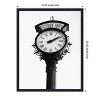 Amanti Art Vintage Street Clock with Marked Telluride Times by Del Mundo Imagery Canvas Wall Art Print Framed - 3 of 4
