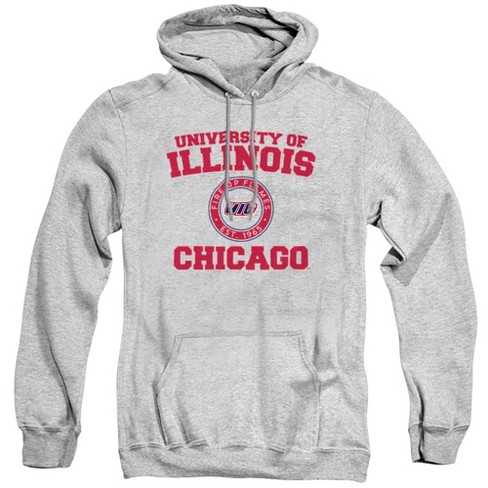 University of Illinois Chicago Official Circle Logo Adult Pull-Over Hoodie, Athletic Heather - image 1 of 4