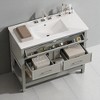 36" Freestanding Bathroom Vanity with Ceramic Sink, Soft Close Drawers, Tip-Out Tray, Open Shelf, Modern Design with Waterproof MDF - 3 of 4
