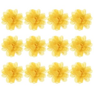 Unique Bargains Mesh Fabric Full Chiffon Flowers for DIY 12 Pcs - 1 of 4