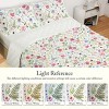 Boersma Red Floral Quilt 3 Pieces Microfiber Quilt Sets Lightweight Bedspreads Botanical Coverlets Quilt Bedding Set All Season Quilts Twin Size - 2 of 4