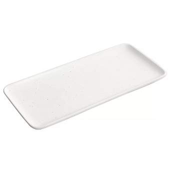 Gibson Our Table Landon 13 Inch Rectangle Stoneware Serving Tray in Sea Salt