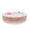Sparkle and Bash 48 Pack Tropical Pink Flamingo Paper Plates for Luau Birthday Party Supplies Decorations, 7 in - 4 of 4