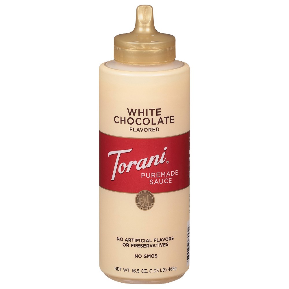 Torani PUREMADE White Chocolate Sauce for Coffee Lattes and Milkshakes - 16.5oz