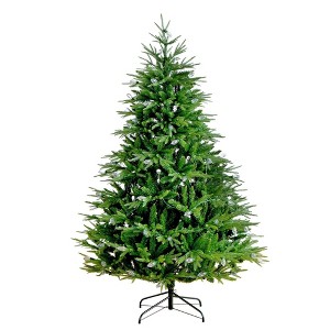 Nearly Natural 6' Pre-Lit Artificial Luxembourg Pine Christmas Tree with 250 Multicolored Bulb LED Lights - 1 of 4