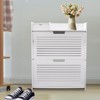 YIYIBYUS 3 Tier Free Standing Shoe Storage Cabinet With 2 Flip Door - 3 of 4