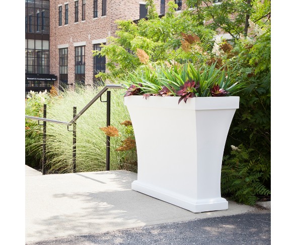 40" Rectangular Bordeaux Trough Rectangular Planter - White - Mayne