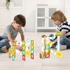 PICASSO-TILES Mini Marble Run Magnetic Tiles for Kids – 100PCS STEM Construction Building Blocks Race Track Travel Toy Set - 2 of 4