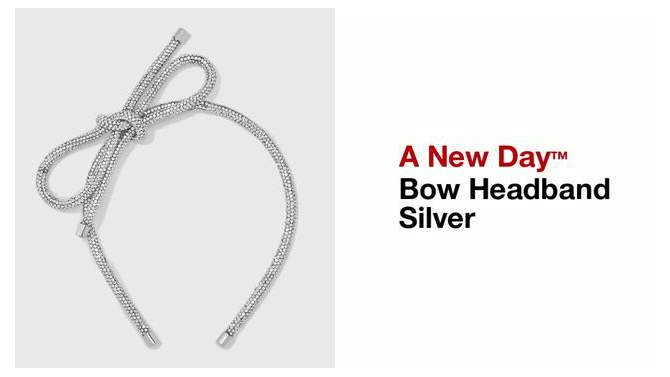 Bow Headband - A New Day&#8482; Silver, 2 of 7, play video