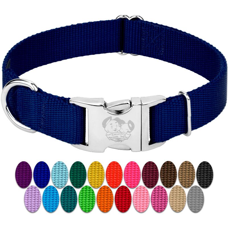 Country Brook Petz Premium Nylon Dog Collar with Metal Buckle for Small Medium Large Breeds - Vibrant 30+ Color Selection, 4 of 8