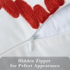 2 Pieces Embroidered Decorative Throw Pillow Covers with Chevron Design - 2 of 4