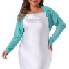 INSPIRE CHIC Women's Semi Sheer Open Front Elegant 3/4 Sleeves Mesh Bolero Shrug - 2 of 4