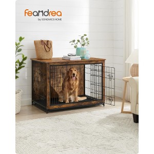 Feandrea Dog Crate Furniture, 44.1" Side End Table, Modern Kennel for Dogs Indoor up to 80 lb, Heavy-Duty Dog Cage with Multi-Purpose Removable Tray - 1 of 4