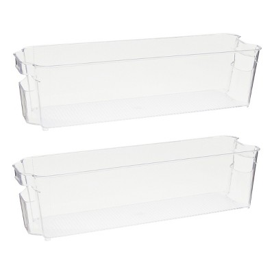 Okuna Outpost 2 Pack Plastic Freezer Organizers, Breastmilk Storage Containers (14.5 x 4 x 3.75 In)