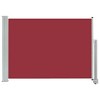 vidaXL Patio Retractable Side Awning 31.5"x118.1" Red - 2 of 4