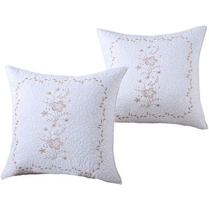 Marcielo 2 Pack Embroidery Pillow Shams Throw Pillow Cover - 1 of 4