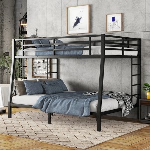 Metal Full XL over Queen Bunk Bed for Teens and Adults, Space-Saving, Noise Reduced, No Box Spring Needed - 1 of 4