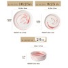 vancasso 18-piece pink marble ceramic tableware set with curved edges serves 6 people Including 6 Plates/Dessert Plates/Bowls Serving 6 People - 2 of 4