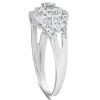 Pompeii3 1 Ct Diamond Halo Multi Row Engagement Ring 10k White Gold - 3 of 4