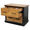 Toulouse File Cabinet Honey/Black - Martin Furniture: Wood Lateral Storage, No Assembly, 2-Drawer Design - 3 of 4
