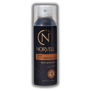 Norvell Dark Self Tanning Mist w Bronzer | delivers an instant sun-kissed glow while natural DHA for  natural looking tan (7 oz.)- - 1 of 2