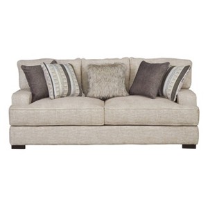 HOMES: Inside + Out Trikwin 96" Sofa T Seat Cushion Beige - 1 of 4