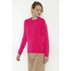 JENNIE LIU Women's 100% Pure Cashmere Long Sleeve Crew Neck Pullover Sweater - 2 of 3