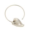 SOHI Women's Metallic Silver The Water Lily Torque Necklace - 2 of 4