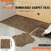Angel Sar Carpet Tiles 20x20 Inch, 12-Piece Reusable Carpet Squares with Padding, Mixed Brown for DIY Flooring - 2 of 4