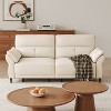 ATJafurn Full Grain Leather Power Reclining Sofa with Dual Motor, White Modern Recliner Sectional Couch with Console and USB Ports for Living Room - 4 of 4