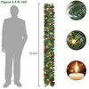 6ft/ 9ft Pine Christmas Garland with Pine Cones and Red Berries for Door, Fireplace, Stair, Window - 3 of 4